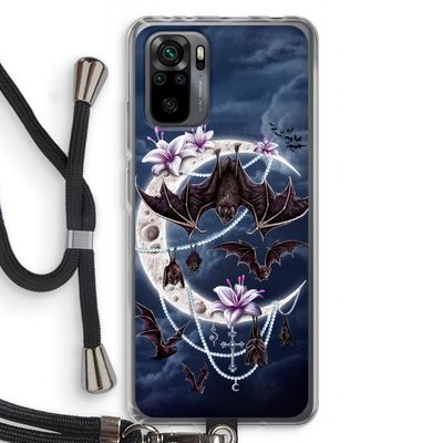 Vleermuizen Maan: Xiaomi Redmi Note 10 Pro Transparant Hoesje met koord