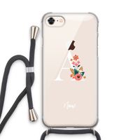 Pink Bouquet: iPhone 7 Transparant Hoesje met koord