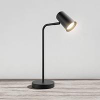 Riga - LED Tafellamp - 5 Watt 400 Lumen - 4000K Neutraal wit- Kantelbaar en Draaibaar - Ingebouwde snoerdimmer - Bureaulamp - GU10 - IP20 voor binnen - Zwart