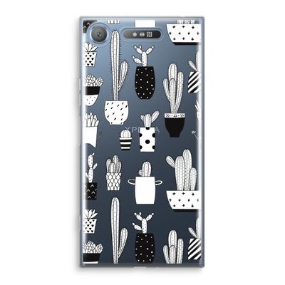 Cactusmotief: Sony Xperia XZ1 Transparant Hoesje