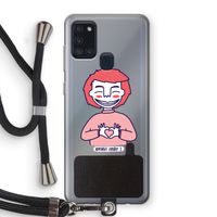 Hartje: Samsung Galaxy A21s Transparant Hoesje met koord