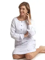 Cocodream dames nachthemd lange mouw - Katoen - Circle