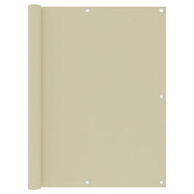 VidaXL Balkonscherm 120x600 cm oxford stof crème