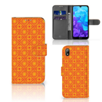 Huawei Y5 (2019) Telefoon Hoesje Batik Oranje - thumbnail