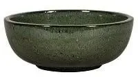 SHANGHAI 6-01DA Geglazuurde Keramische Schaal - Ø30 x H12 cm, Donkergroen