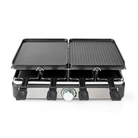 Nedis FCRA300FBK8 raclette 8 persoon/personen 1400 W Zwart, Zilver - thumbnail