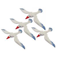 Henbrandt Opblaasbare meeuw vogel - 4x - 67 cm - Zeevogels - Maritieme decoraties