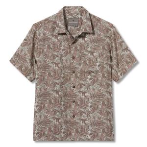Royal Robbins Comino Leaf S/S Heren Shirt Heirlm Rose Roble Pt XL