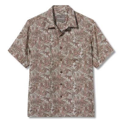 Royal Robbins Comino Leaf S/S Heren Shirt Heirlm Rose Roble Pt XL