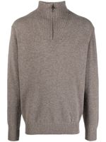 Barbour half-zip wool jumper - Marron - thumbnail