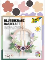 Creatieve set bloemenkrans voor 3 kronen FOLIA beige
