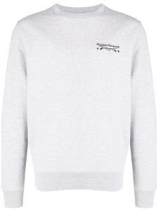 Maison Kitsuné sweat en coton à logo brodé - Gris