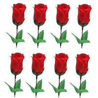 8x Super voordelige rode rozen 28 cm Valentijnsdag   -