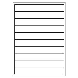 A4 etiketten 200 x 28 mm wit 100 vel Sorex