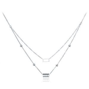 Cilla Jewels dames choker Edelstaal Cylinder Square Zilverkleurig