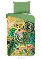 HIP Dekbedovertrek "mandala&apos;s, bladeren en bloemen" - Multi - (140x200 cm) - Katoen Satijn
