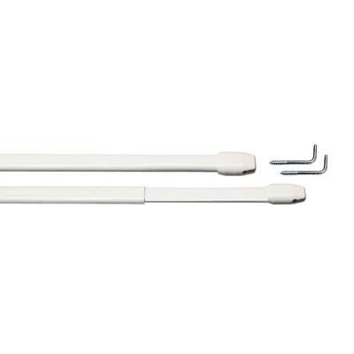 Leen Bakker - 2 Vitragestangen 60-90 Cm - 1070010 - Staal - Wit