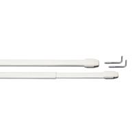 Leen Bakker - 2 Vitragestangen 60-90 Cm - 1070010 - Staal - Wit