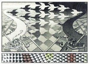 Day and Night - M.C. Escher Puzzel 1000 Stukjes