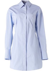 Stella McCartney robe-chemise en popeline à - Bleu