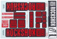 ROCKSHOX decor set decal set red