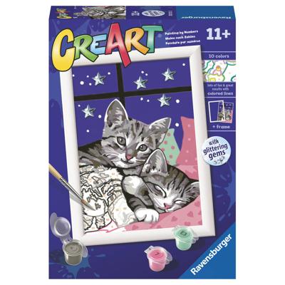 Ravensburger CreArt Schilderen op nummer slaperige katjes