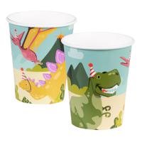 Papieren Bekers Dino Party Set A 10 Stuks 21cl - thumbnail