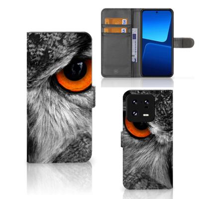 Xiaomi 13 Pro | Telefoonhoesje | Met pasjeshouder | Uil