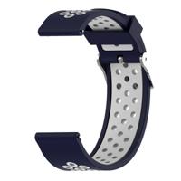 Dubbele kleur silicone sport polsband voor Xiaomi Huami Amazfit bip Lite versie 22mm (wit blauw)