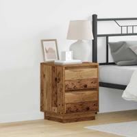 Nachtkastje met 2 pcs Oud Hout 39 x 34.5 x 50 cm Bewerkt hout
