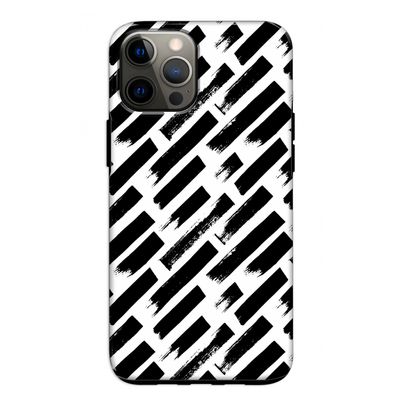 Zwarte vegen: iPhone 12 Pro Tough Case