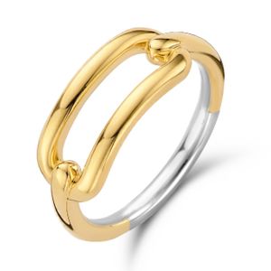 TI SENTO-Milano 12229SY Ring zilver goudkleurig Maat 56