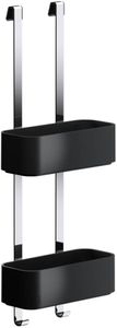 Geesa Frame hangend doucherek 24,9x13,3x65cm zwart/chroom