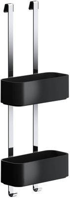 Geesa Frame hangend doucherek 24,9x13,3x65cm zwart/chroom