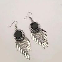 Zilverkleurige Vintage Punk Oorbellen met Pijl Hangers - Sieraden - Spiritueelboek.nl - thumbnail