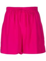 P.A.R.O.S.H. short en soie à taille haute - Rose