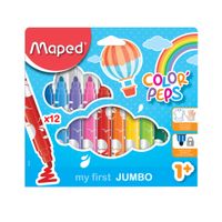 Maped viltstift Color'Peps Jumbo Early Age, etui van 24 stuks in geassorteerde kleuren