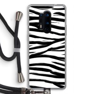 Zebra pattern: OnePlus 8 Pro Transparant Hoesje met koord