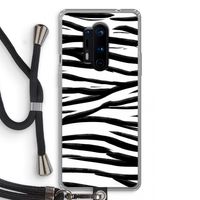 Zebra pattern: OnePlus 8 Pro Transparant Hoesje met koord
