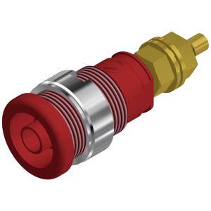 SKS Hirschmann SEB 2600 G M4 Veiligheids-labconnector, female Bus, inbouw verticaal Stift-Ø: 4 mm Rood 1 stuk(s)