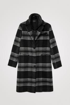 Lange jas met gewatteerde binnenvoering - BLACK - L