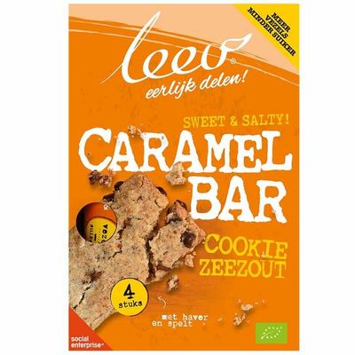 Leev Cookiebar karamel & zeezout bio (140 gr)