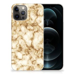 iPhone 12 Pro Max TPU Siliconen Hoesje Marmer Goud