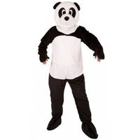 Pandabeer kostuum met groot pluche masker - thumbnail