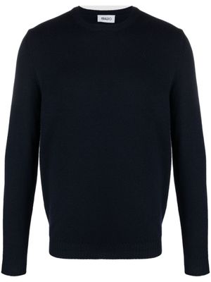 ERALDO pull en laine mérinos à col rond - Bleu