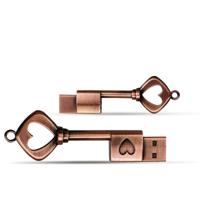 MicroDrive 16GB USB 2 0 koper liefde sleutel U schijf