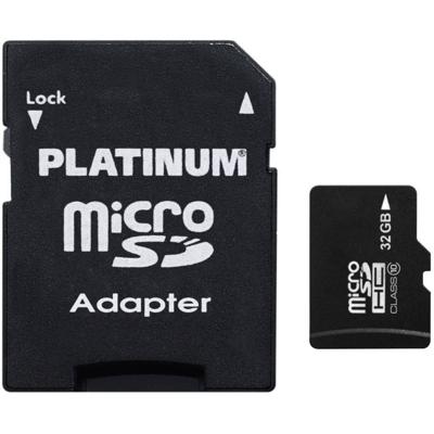 Platinum 177332 microSDHC-kaart 32 GB Class 10 Incl. SD-adapter