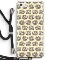 Slapende poes: iPhone 5 / 5S / SE Transparant Hoesje met koord