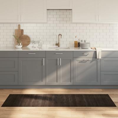 Vloerkleed rechthoekig 60x200 cm bamboe donkerbruin