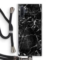 Zwart Marmer 2: Samsung Galaxy Note 10 Plus Transparant Hoesje met koord Zwart Marmer 2: Samsung Galaxy Note 10 Plus Transparant Hoesje met koord